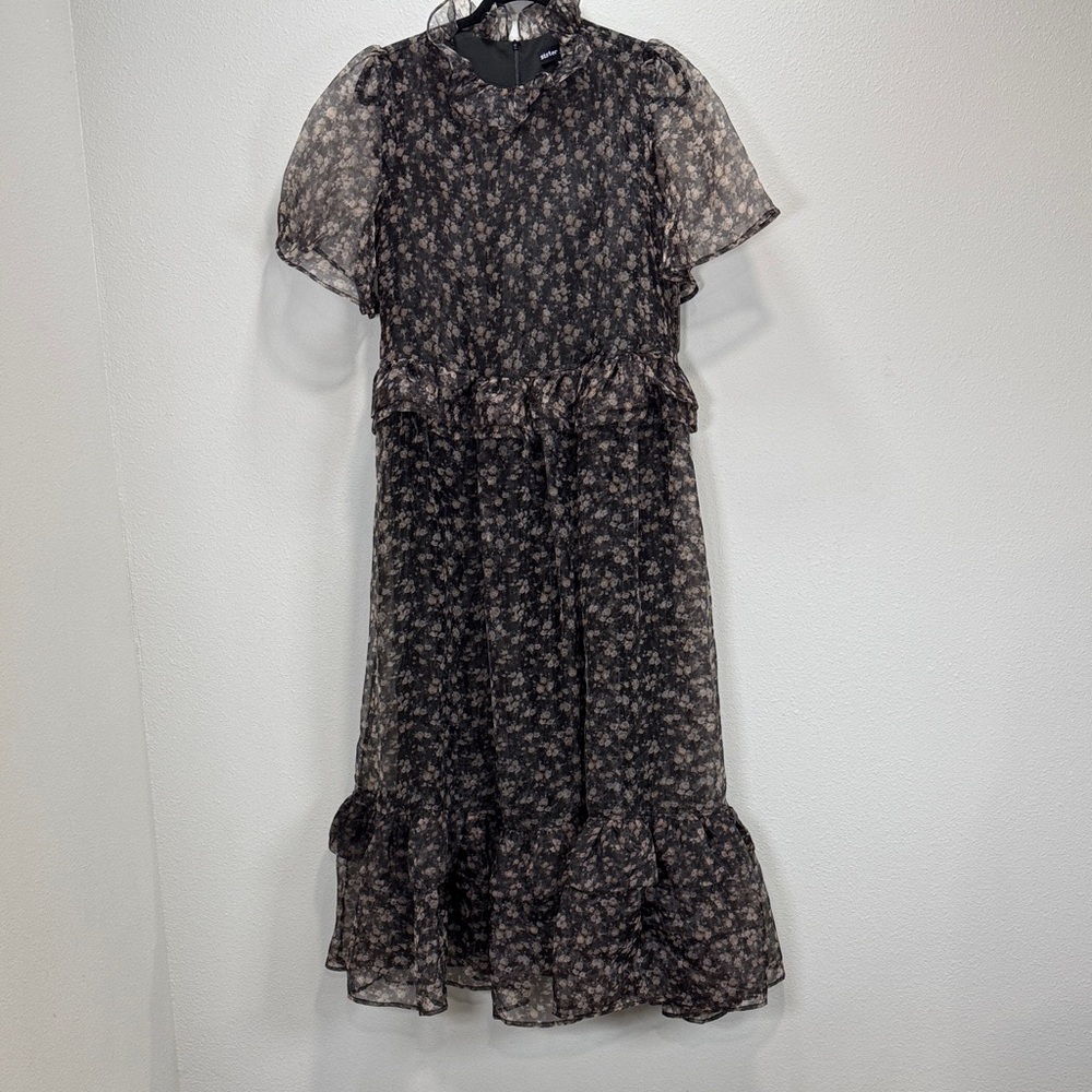 Sister Jane Black and Cream Floral Dress